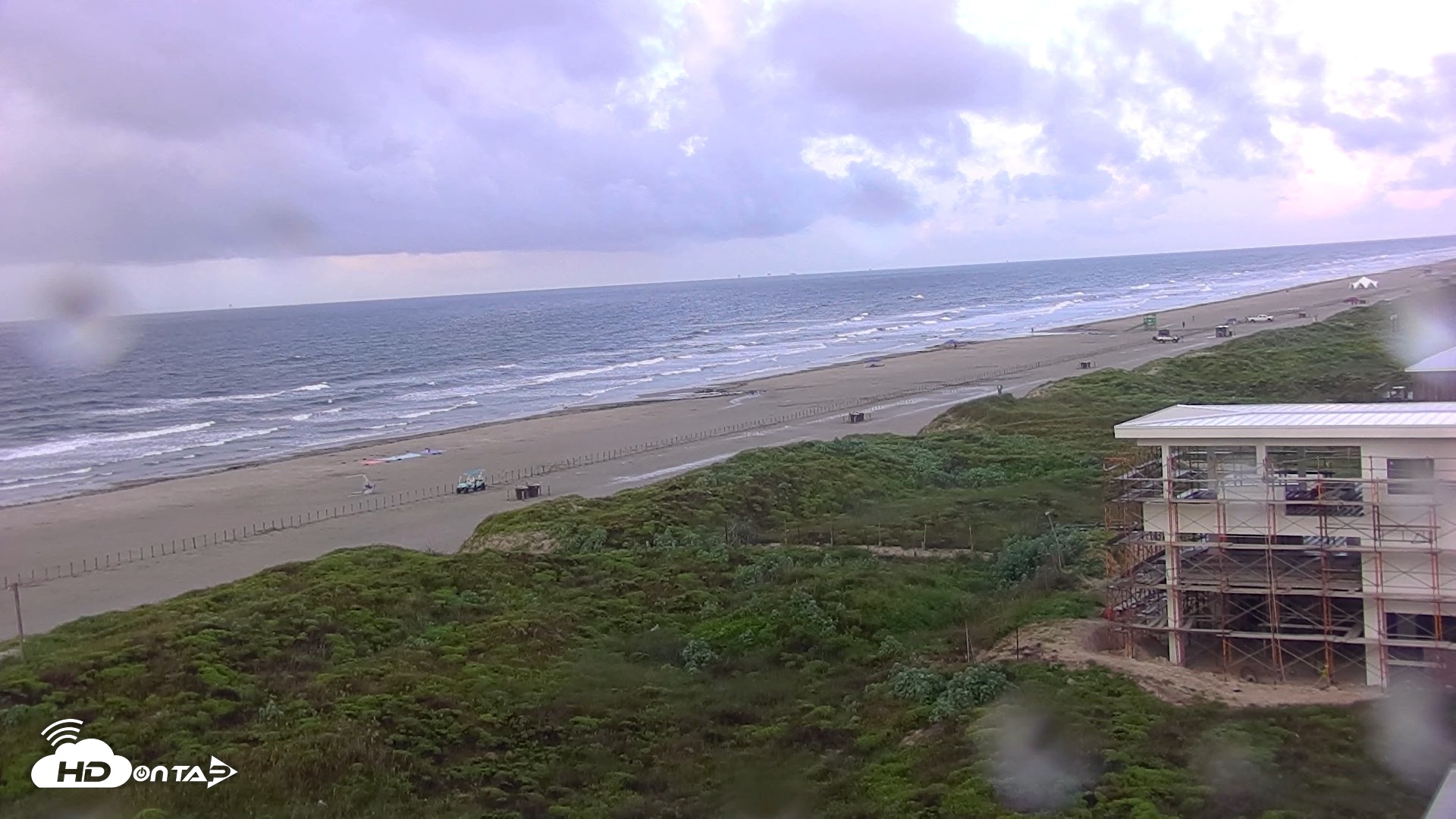 Snapshot of Sandcastle Condos Port Aransas Live Beach Cam taken Jun 6, 2026, 7:05am CDT