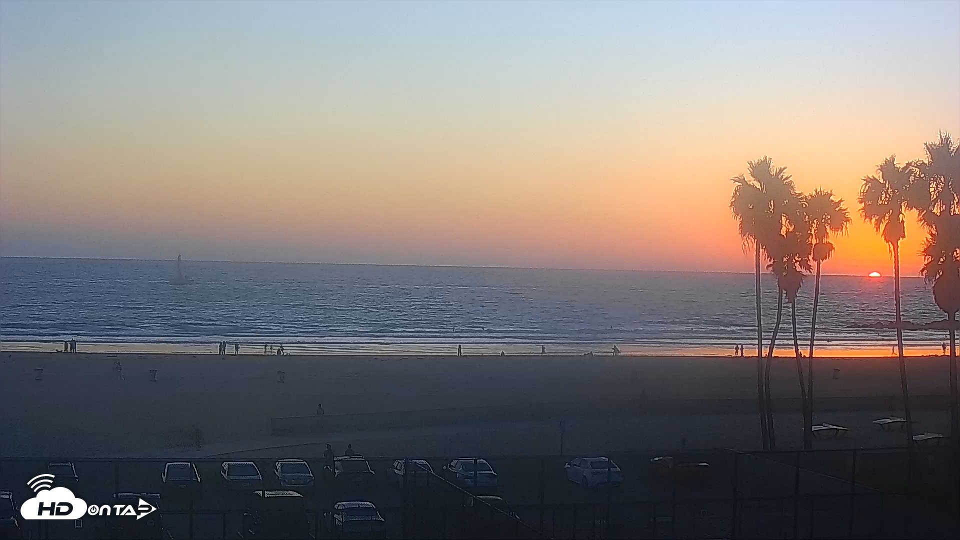 Snapshot of Venice Beach Wide View Live Webcam taken Oct 7, 2025, 6:30pm PDT