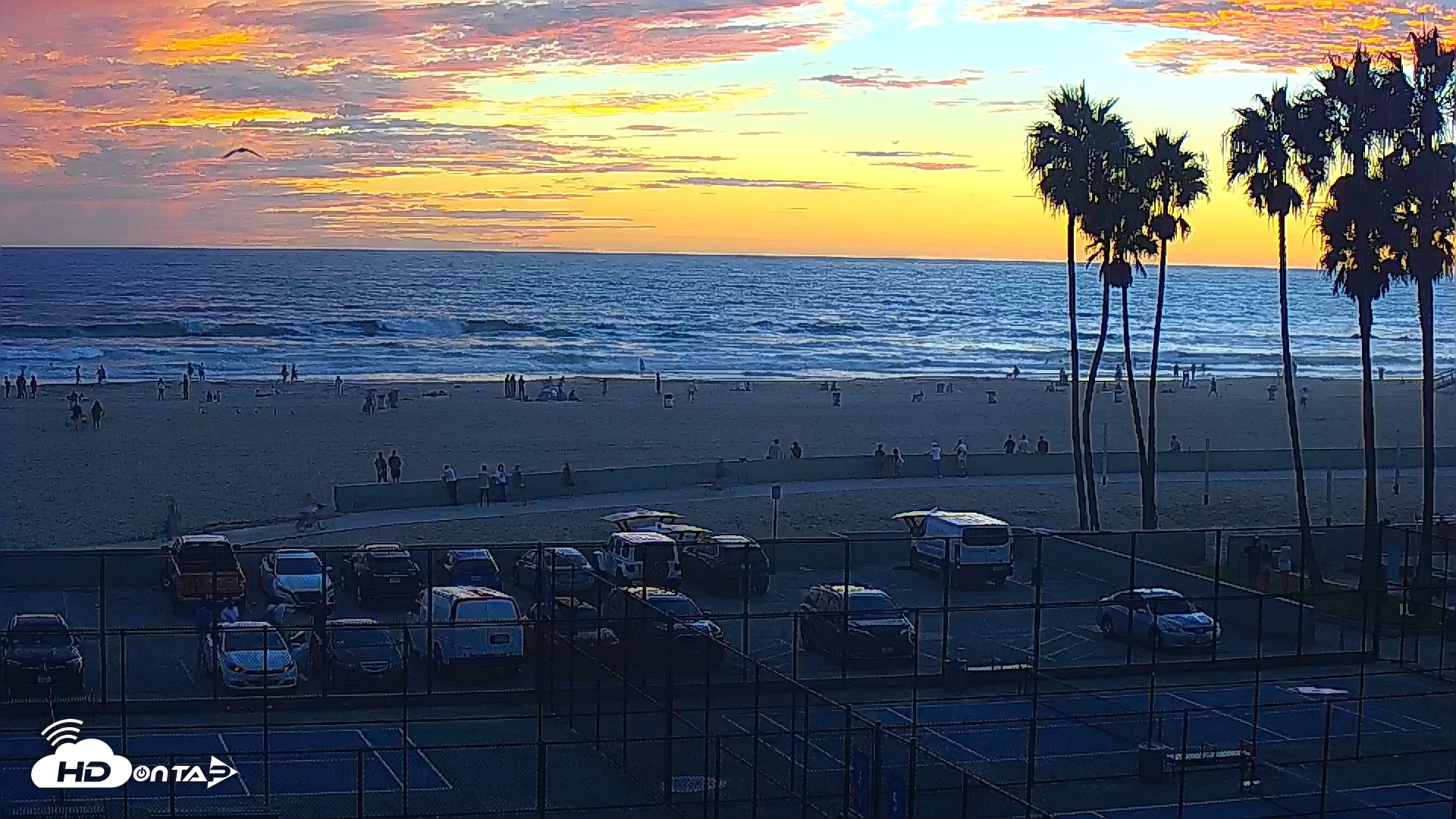 Snapshot of Venice Beach Wide View Live Webcam taken Sep 7, 2026, 7:22pm PDT