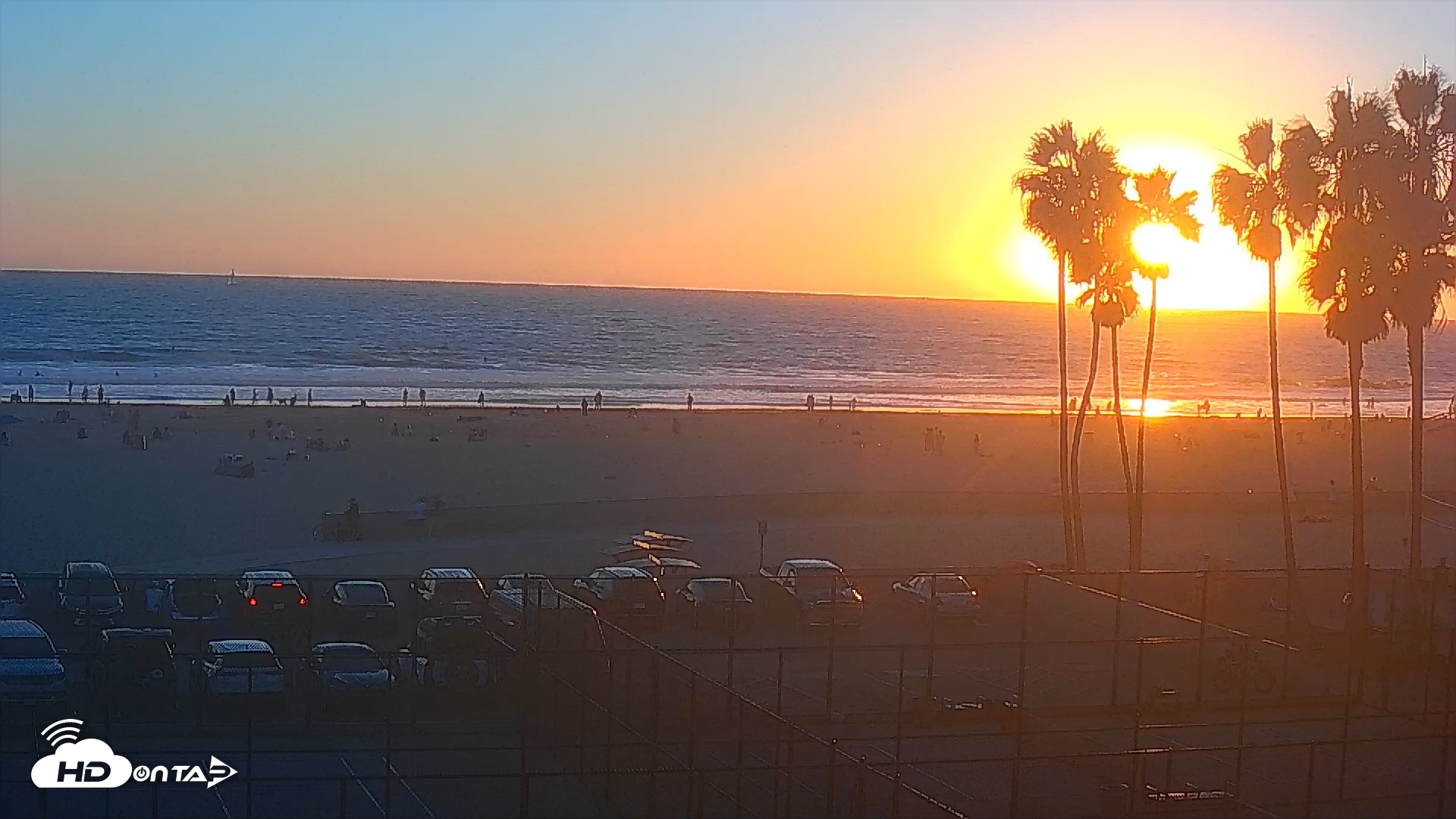 Snapshot of Venice Beach Wide View Live Webcam taken Oct 9, 2026, 6:19pm PDT