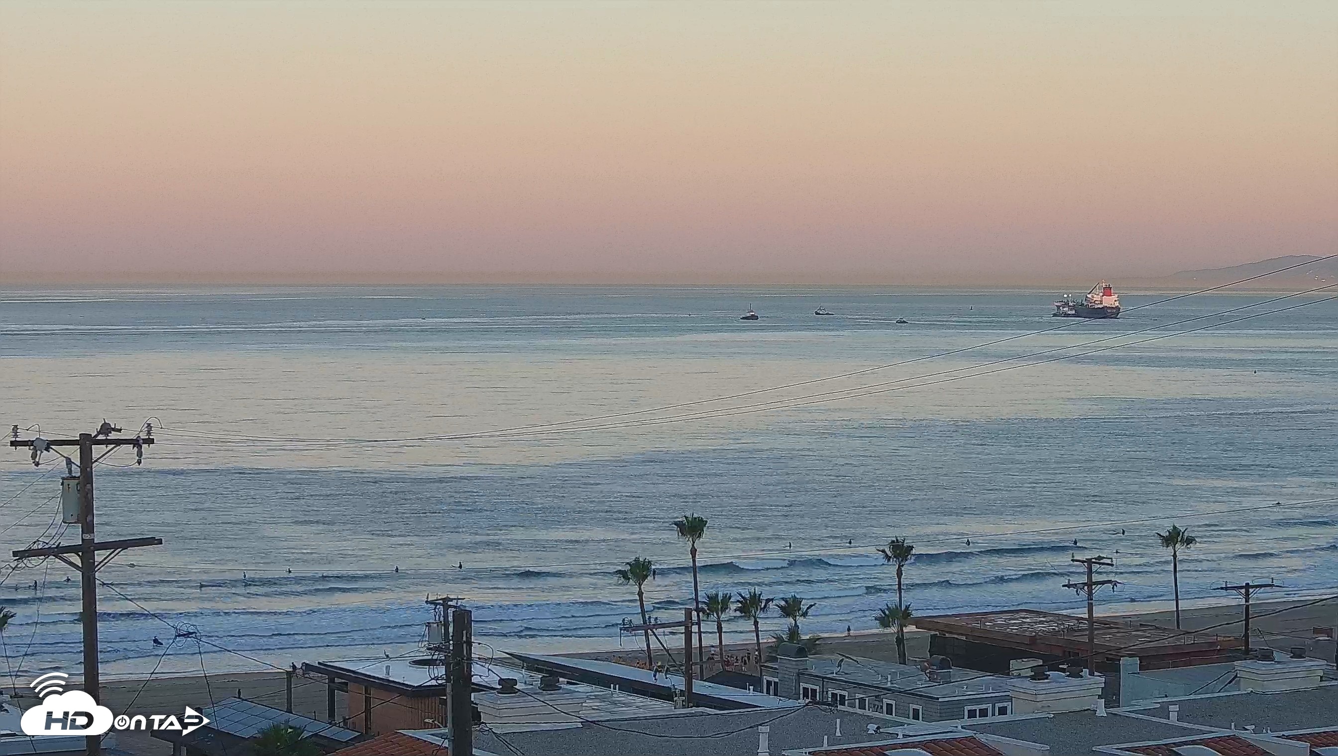 Snapshot of Santa Monica Bay Live Webcam taken Oct 3, 2026, 6:57am PDT
