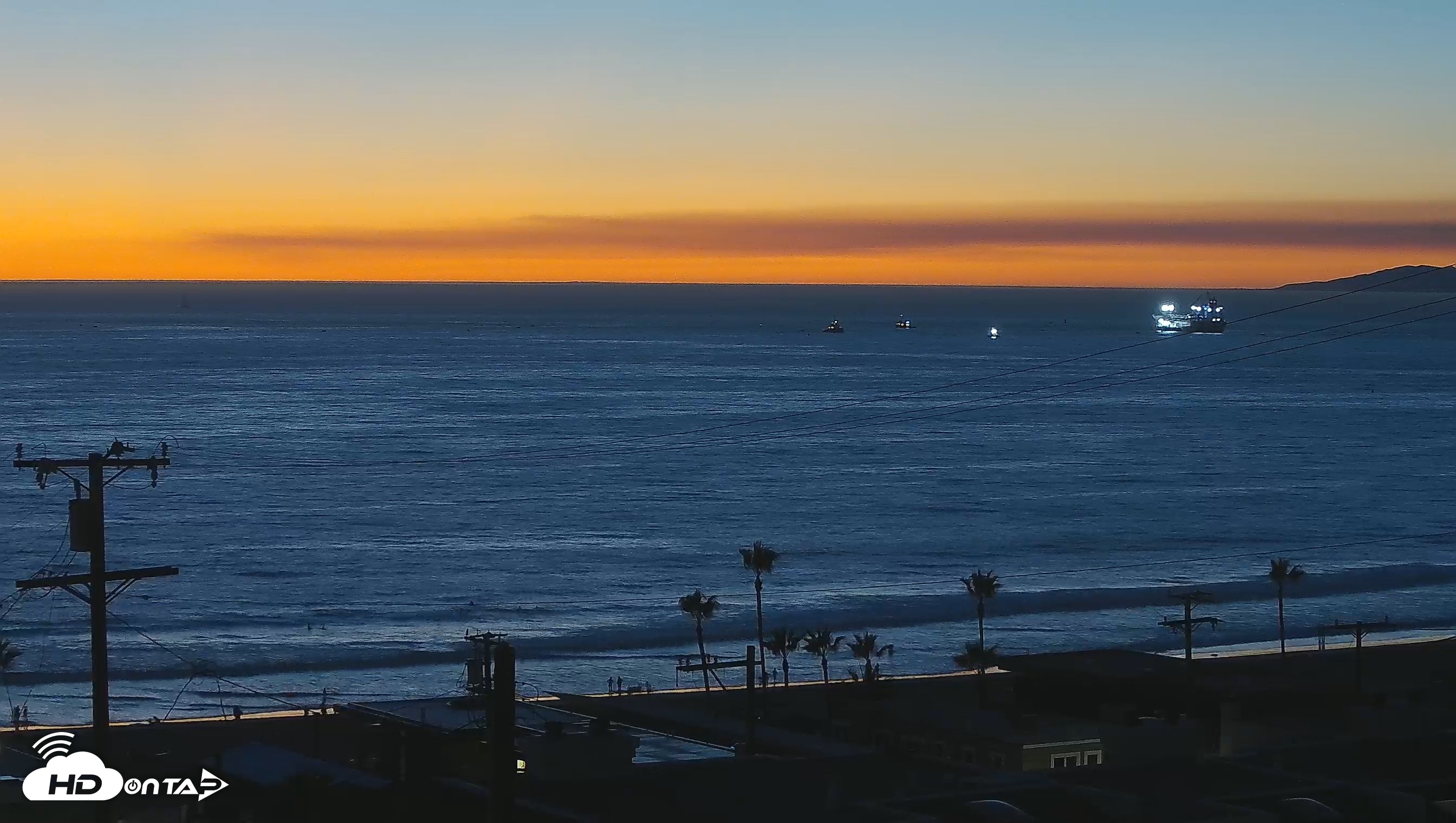 Snapshot of Santa Monica Bay Live Webcam taken Oct 3, 2026, 7:07pm PDT