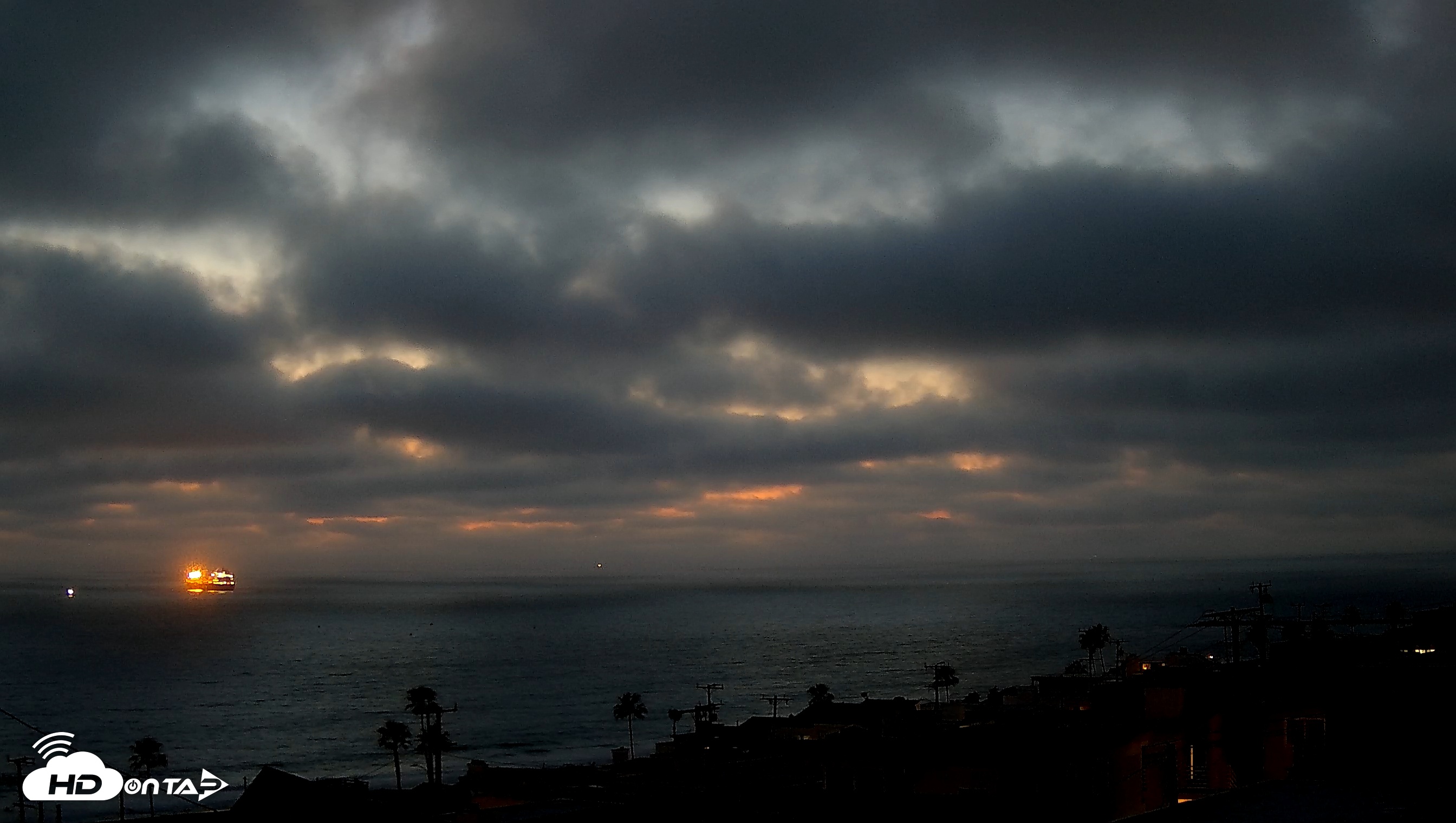 Snapshot of Santa Monica Bay Live Webcam taken Mar 29, 2026, 7:38pm PDT