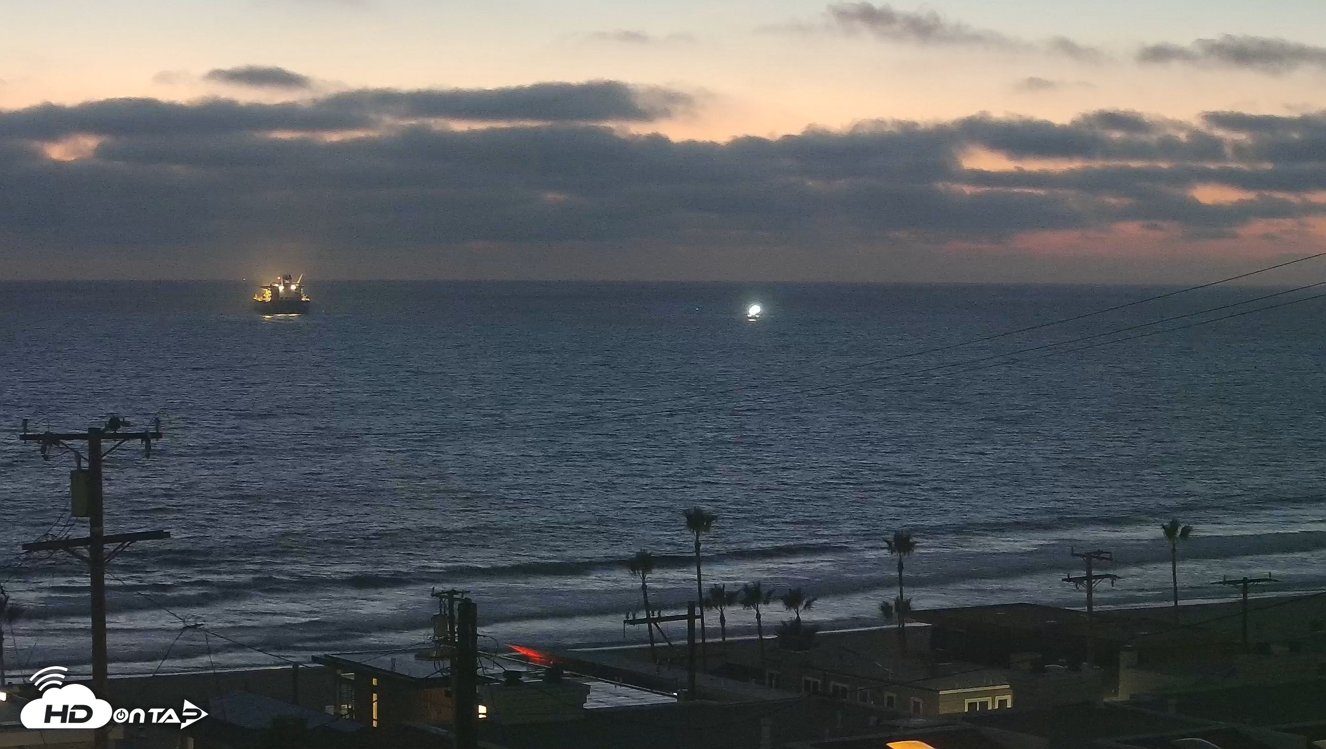 Snapshot of Santa Monica Bay Live Webcam taken Sep 25, 2026, 7:20pm PDT
