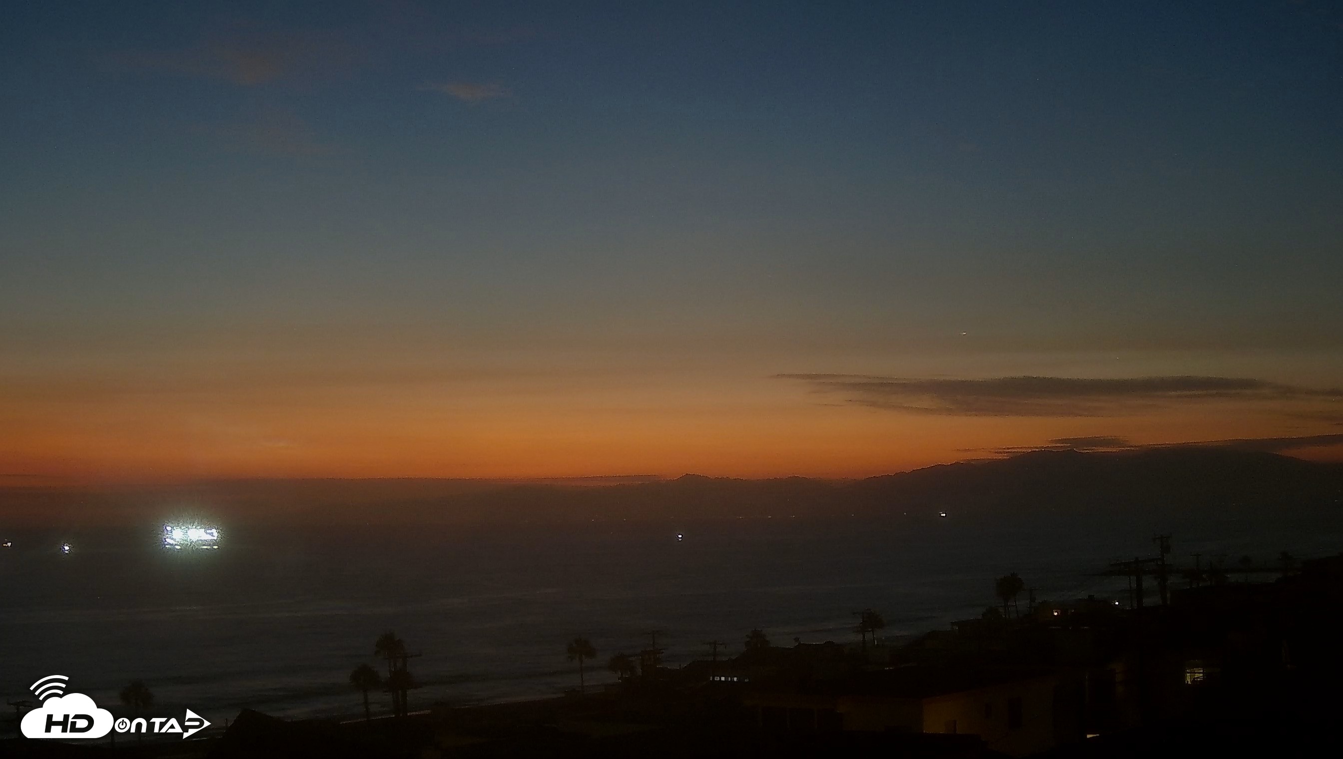 Snapshot of Santa Monica Bay Live Webcam taken Aug 21, 2026, 8:10pm PDT