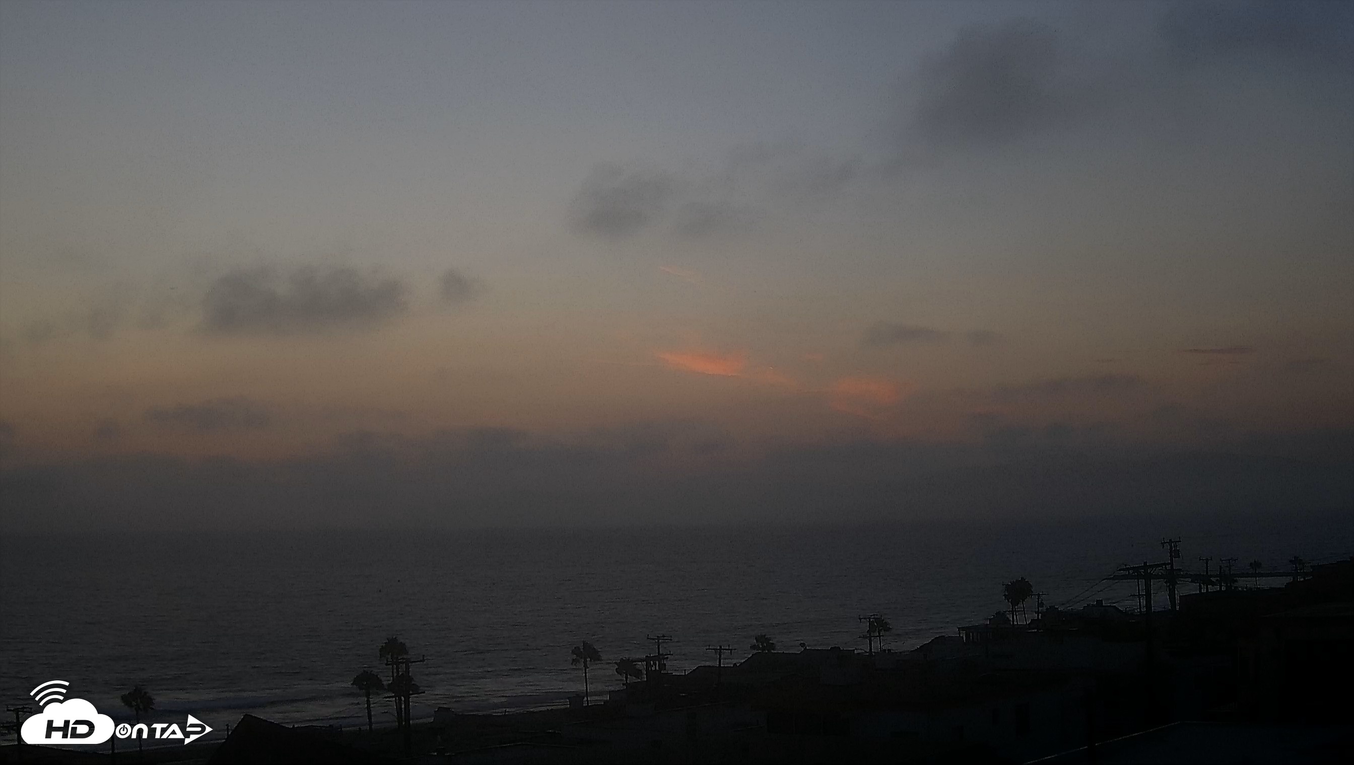 Snapshot of Santa Monica Bay Live Webcam taken Aug 7, 2026, 7:57pm PDT
