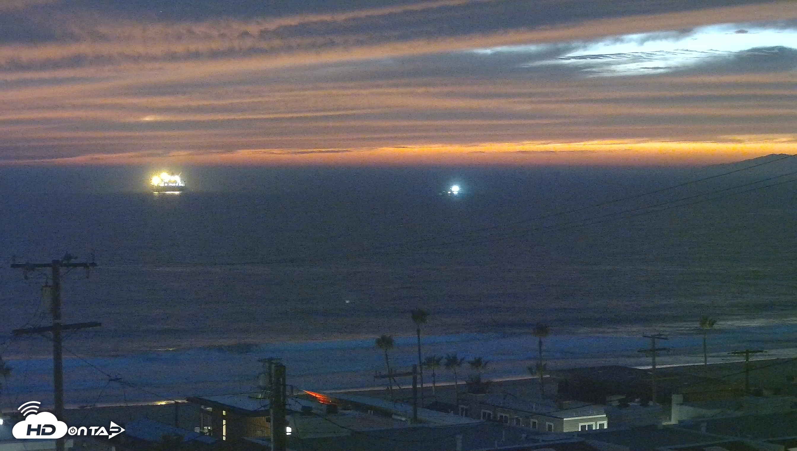 Snapshot of Santa Monica Bay Live Webcam taken Sep 26, 2026, 7:19pm PDT