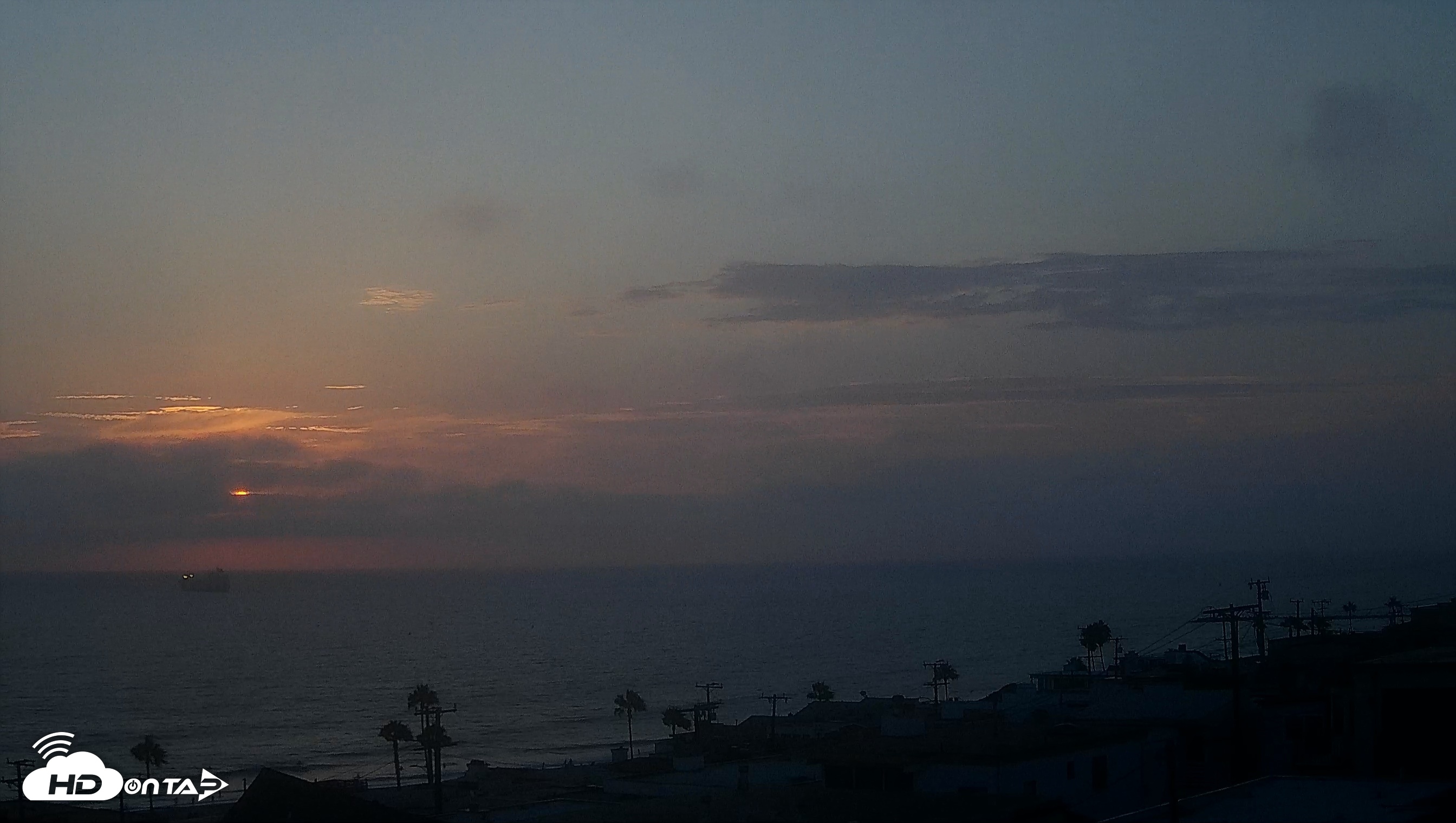 Snapshot of Santa Monica Bay Live Webcam taken Aug 9, 2026, 7:36pm PDT