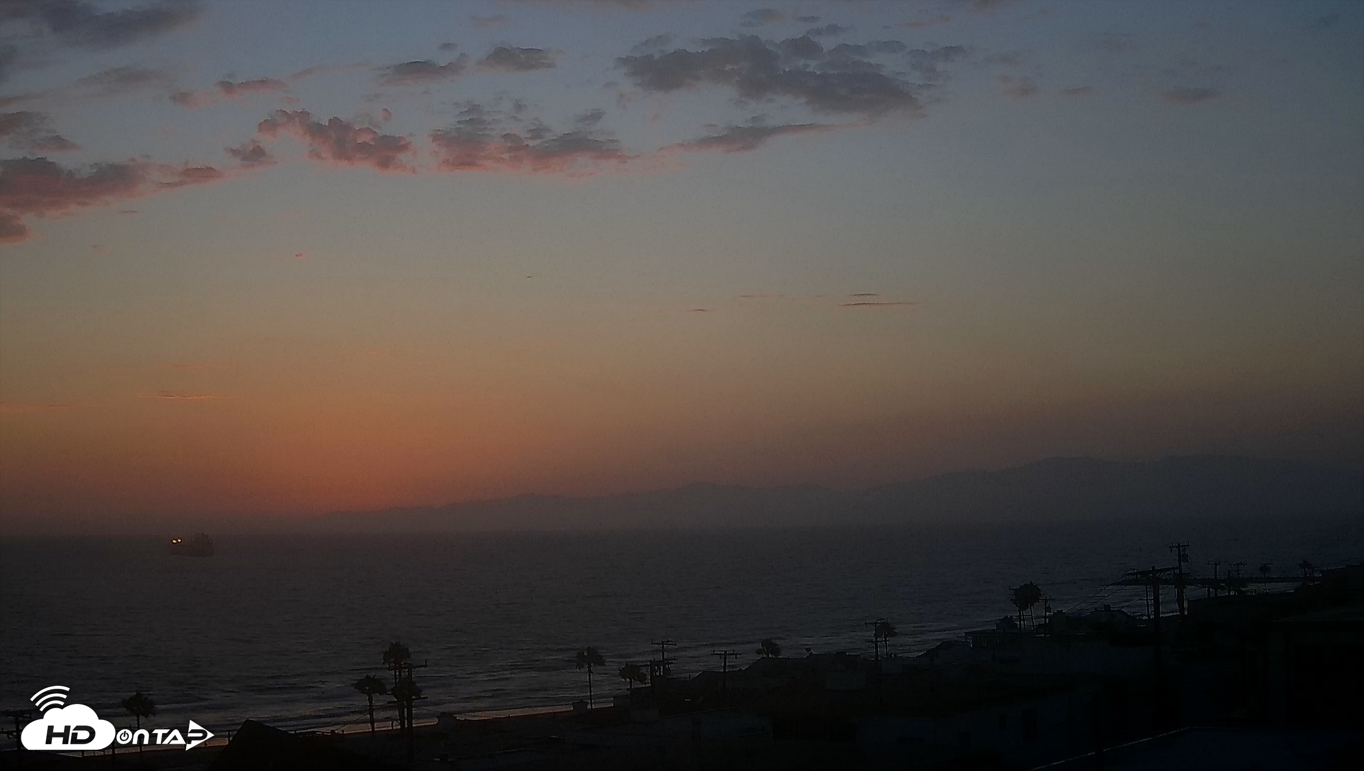 Snapshot of Santa Monica Bay Live Webcam taken Aug 5, 2026, 7:56pm PDT