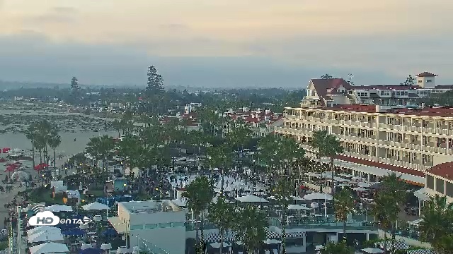 Snapshot of Hotel Del Coronado 4K Roaming Live Cam taken Dec 12, 2025, 4:20pm PST