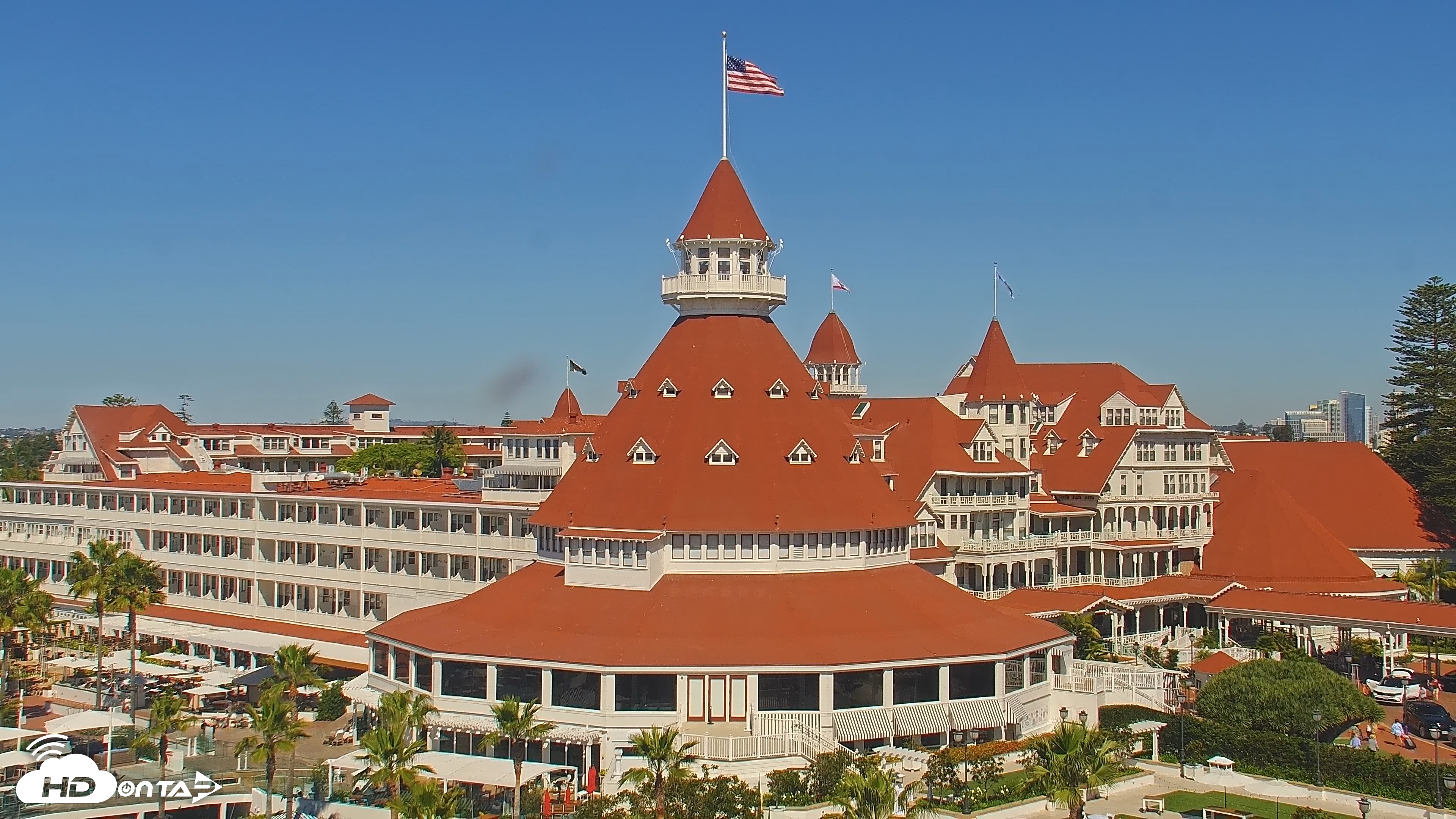 Snapshot of Hotel Del Coronado 4K Roaming Live Cam taken Mar 1, 2026, 11:18am PST