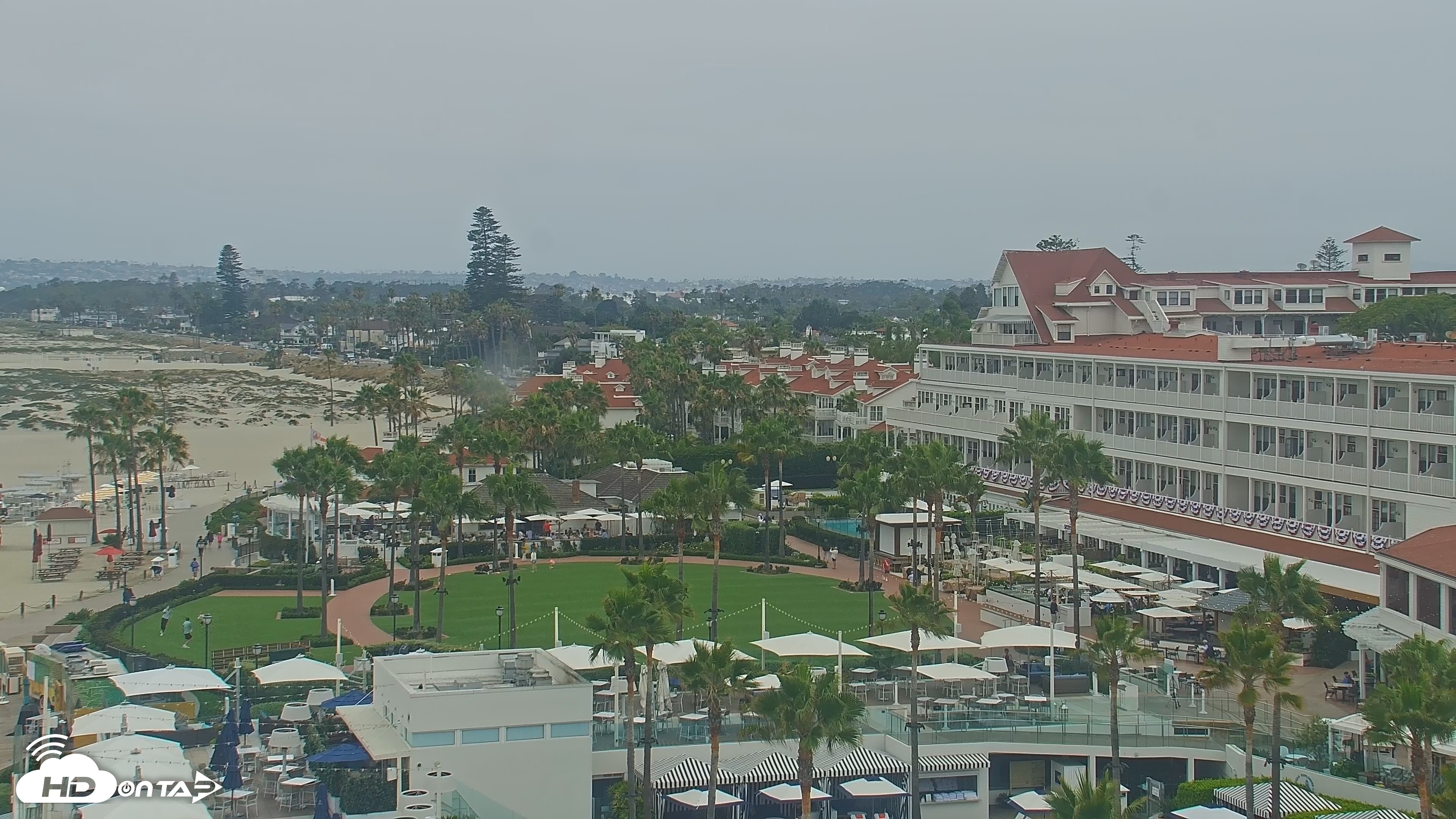 Snapshot of Hotel Del Coronado 4K Roaming Live Cam taken Jun 23, 2026, 9:36am PDT