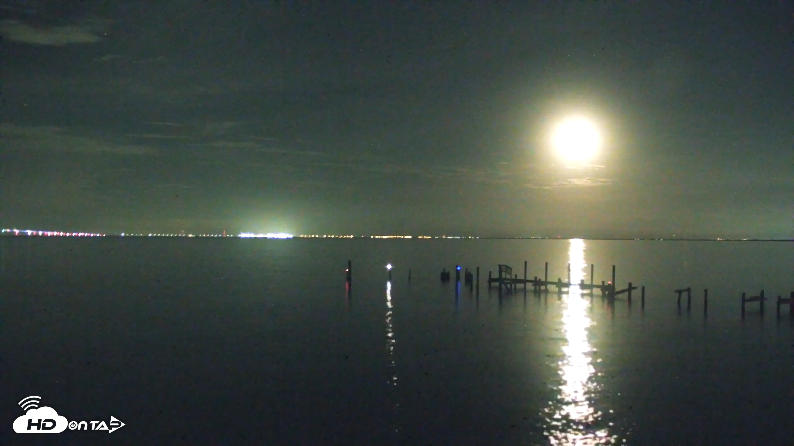 Snapshot of Rod & Reel Pier Live Webcam taken Aug 13, 2025, 11:35pm EDT