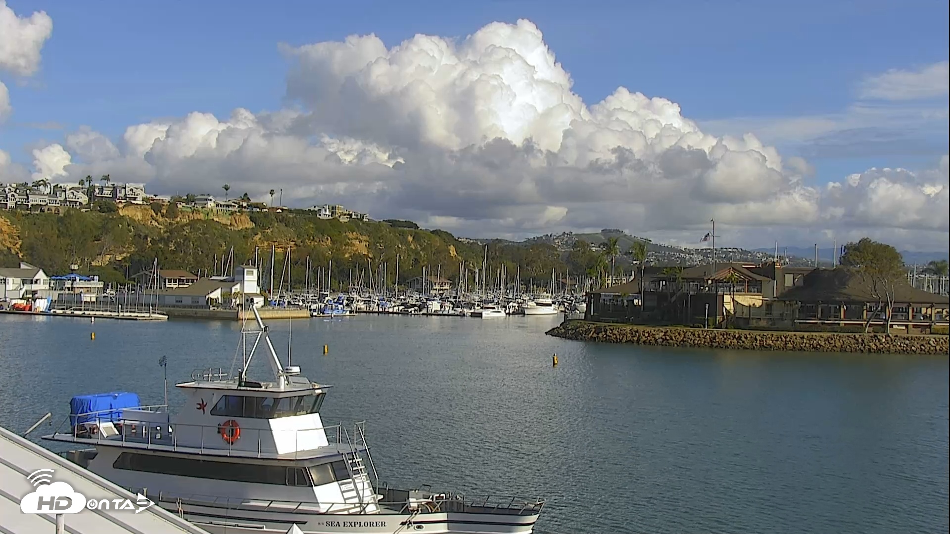 Snapshot of Dana Point Harbor Laguna Cliffs Resort Live Webcam taken Jan 5, 2026, 12:53pm PST
