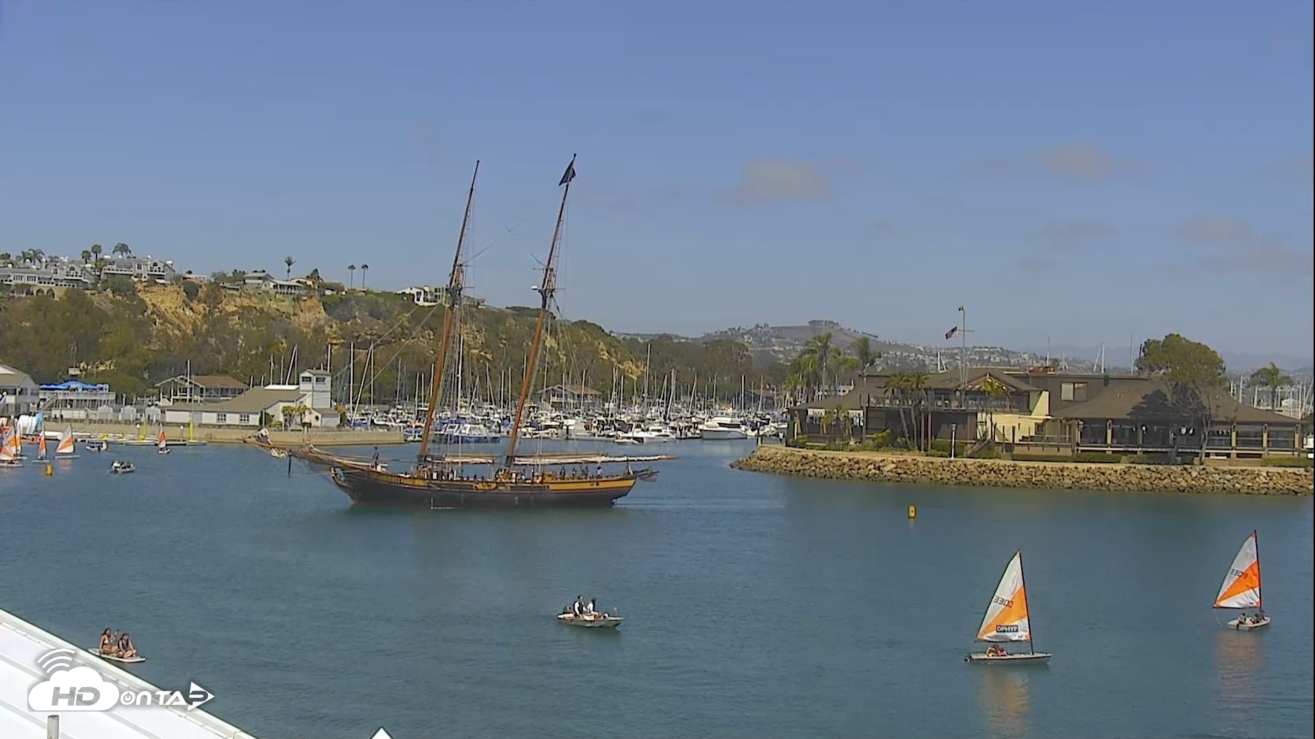 Snapshot of Dana Point Harbor Laguna Cliffs Resort Live Webcam taken Jun 17, 2026, 2:39pm PDT