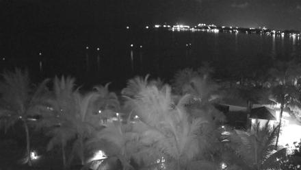 PTZ view over Baha Mar resort, white sand beach and turquoise Goodman Bay in Nassau, New Providence, The Bahamas.