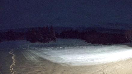 Low light PTZ view from Inspiration Ridge in Homer Alaska showing northern skies and fields where aurora and wildlife are often visible.